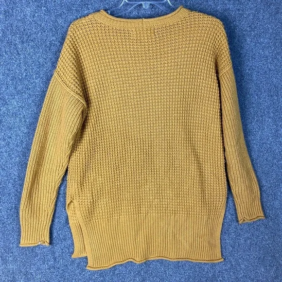 Pink Rose Sweater Women's Medium Pullover Yellow Knit 100% Acrylic Adults M - Picture 7 of 8